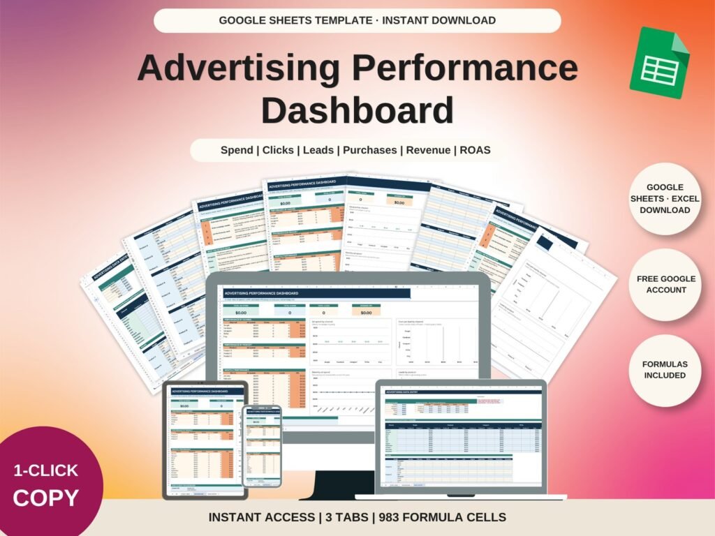 Advertising Performance Dashboard preview