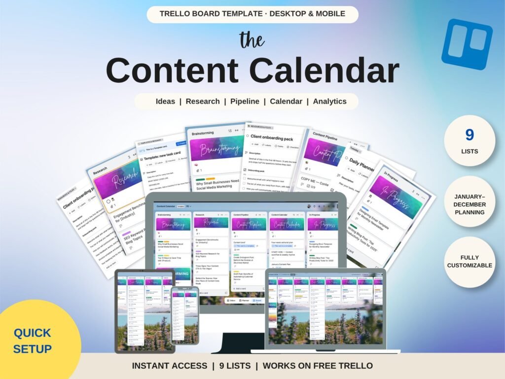 Content Calendar preview
