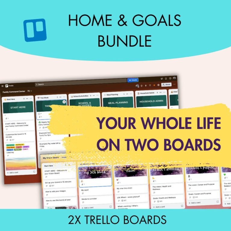 Family Command Center + Vision Board Bundle preview